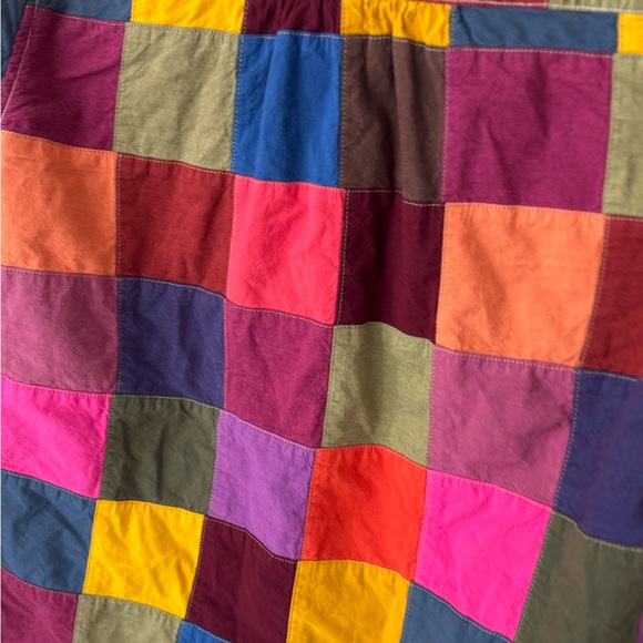 Lands’ End Vintage Patchwork Button Down Shirt 100% Cotton Y2K - Picture 8 of 9